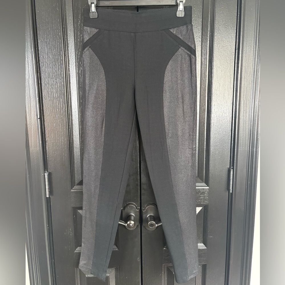 INC International Concepts Black and Gray Accent Leggings